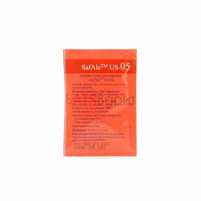 Дрожжи пивные сухие SAFALE US-05 (верхового брожения) 11,5гр.