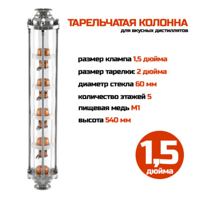 Колпачковая колонна флейта 1.5 дюйма (медные тарелки 2")